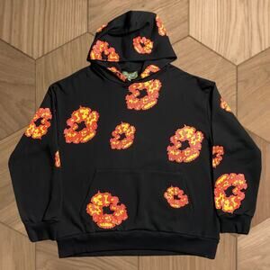 DENIM TEARS Hoodie Black And Orange